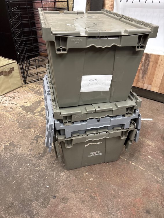 (4) Plastic Storage Totes