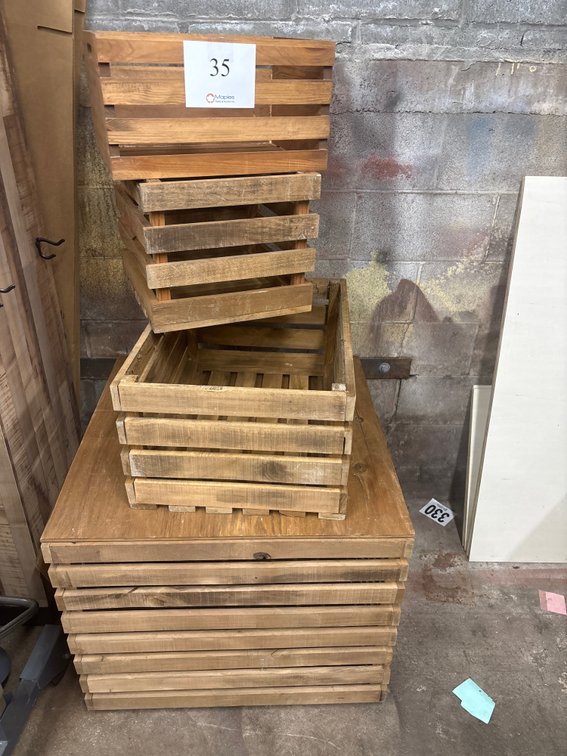 (4) Wooden Crates