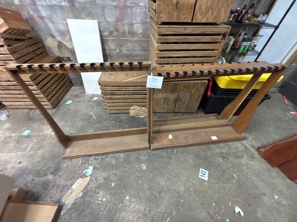 (3) Wooden Gun Racks