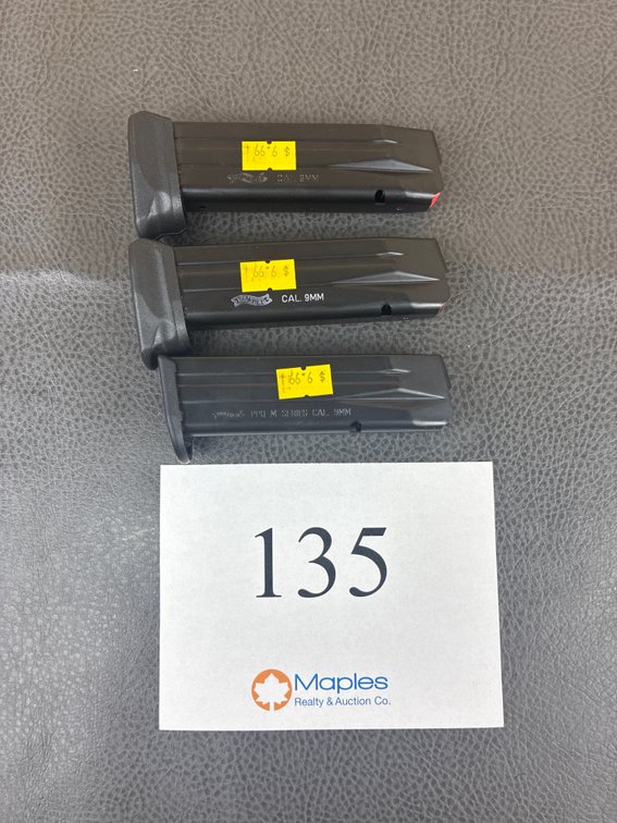 (3) Walther 9mm Magazines