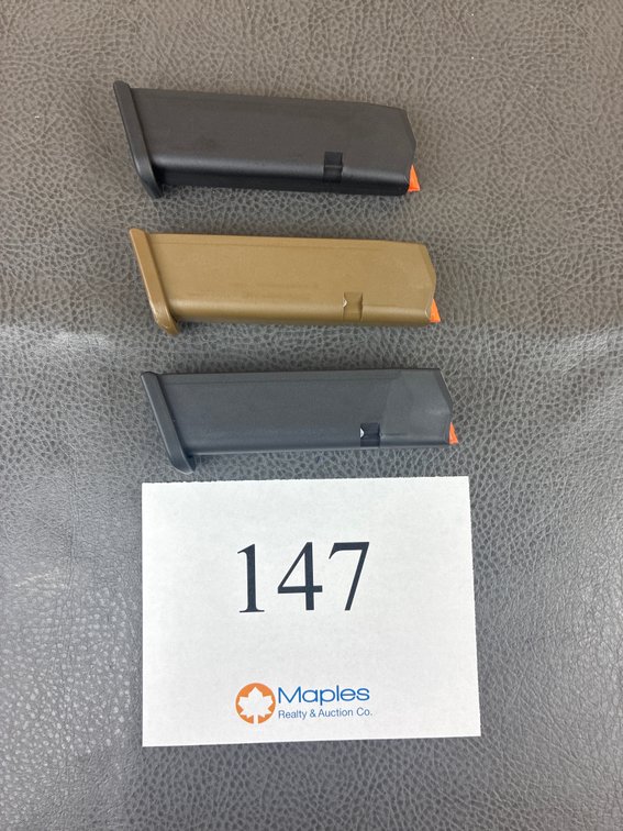 (3) Glock Magazines 9mm