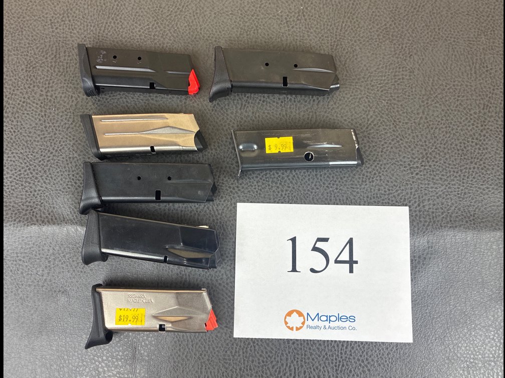 Assortment of 9mm and .40 Magazines