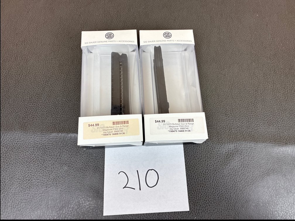 (2) P322 Sig Magazines
