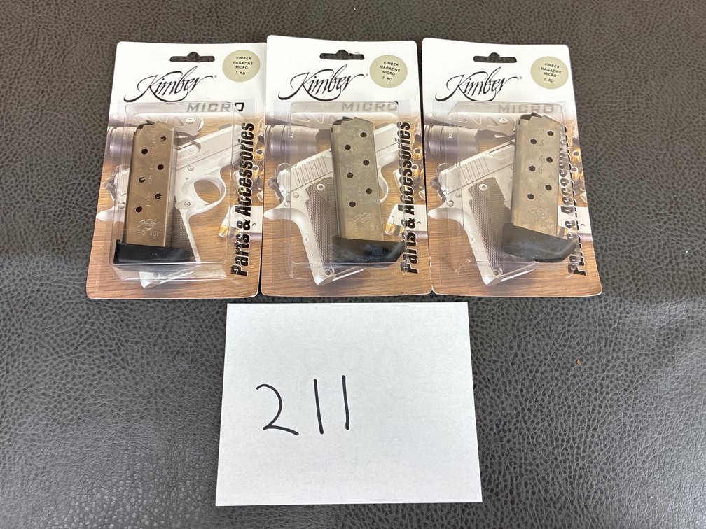 (3) Kimber Micro 9 .380 Magazines
