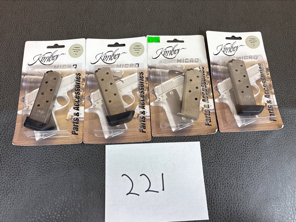 (4) Kimber Micro Magazines