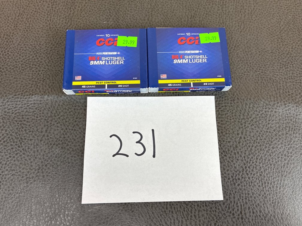 (20) Rounds 9mm Luger Shotshell