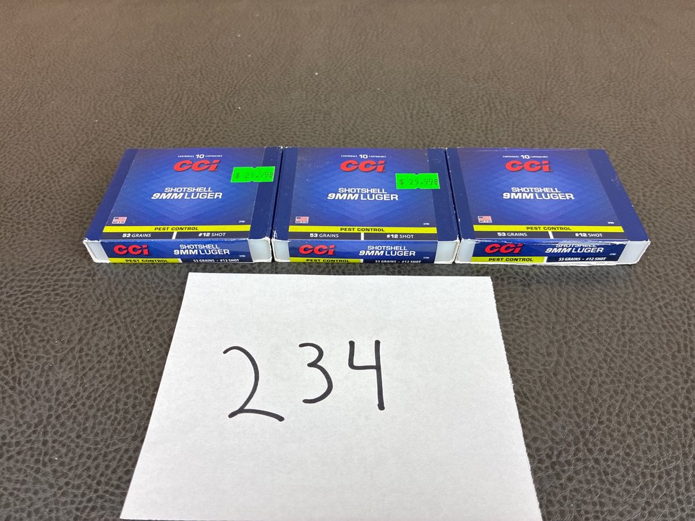 (30) Rounds 9mm Luger shotshell