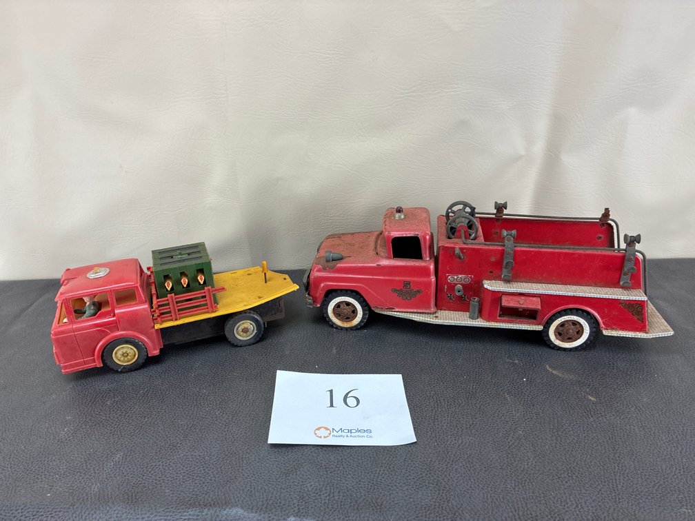 Vintage Fire Truck and Farm Truck