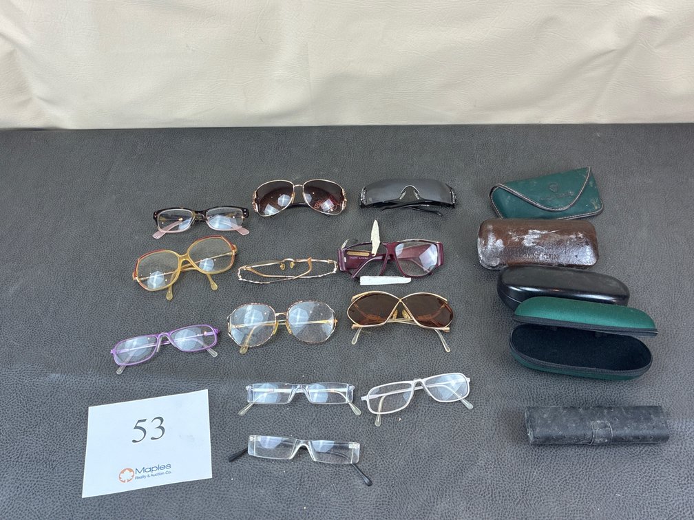 Assortment of Glasses and Cases