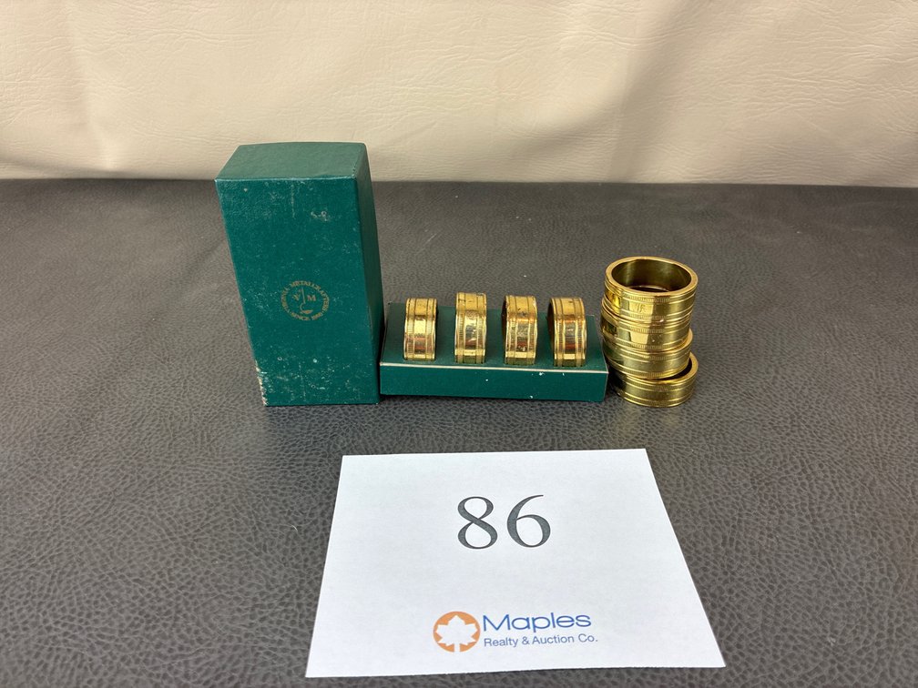 (8) Virginia Metalcrafters Brass Napkin Holders