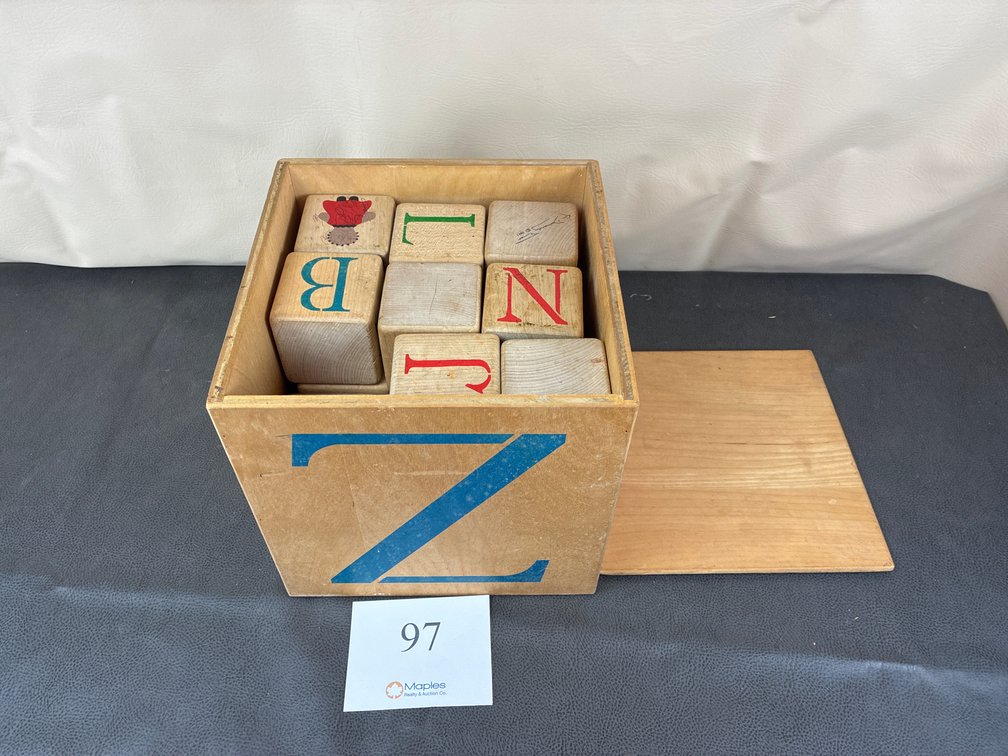 Vintage Wooden Children’s Building Blocks