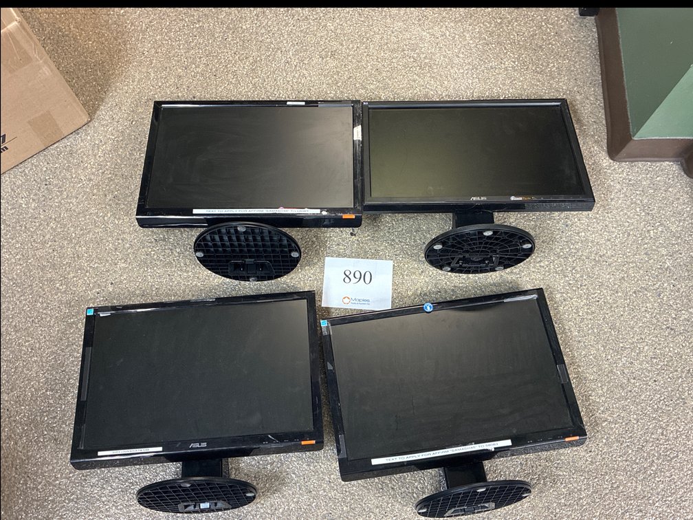 (4) Asus Monitors