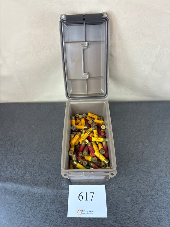 Half Full ammo can of Shotgun Shells