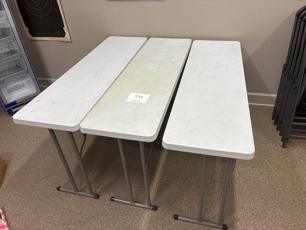 (3) Slim Folding Tables