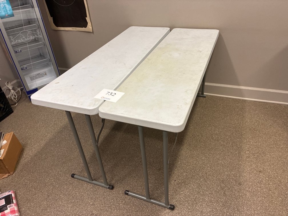 (2) Slim Folding Tables