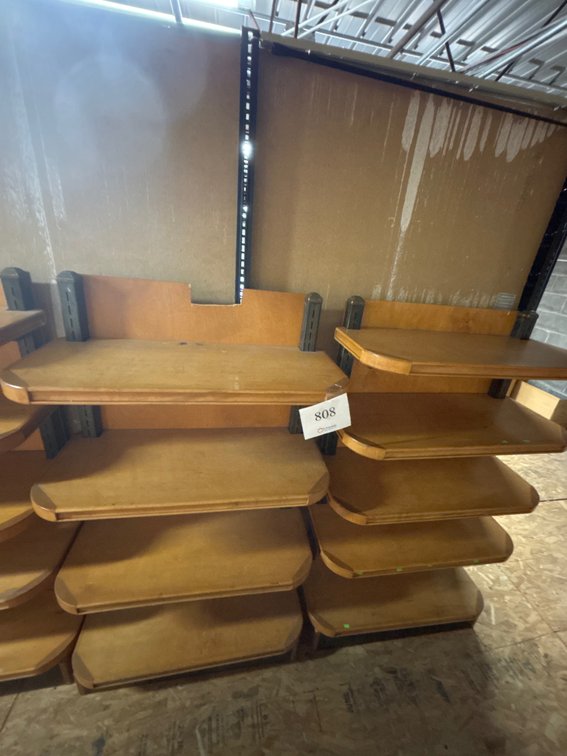 (2) Wooden Display Shelving