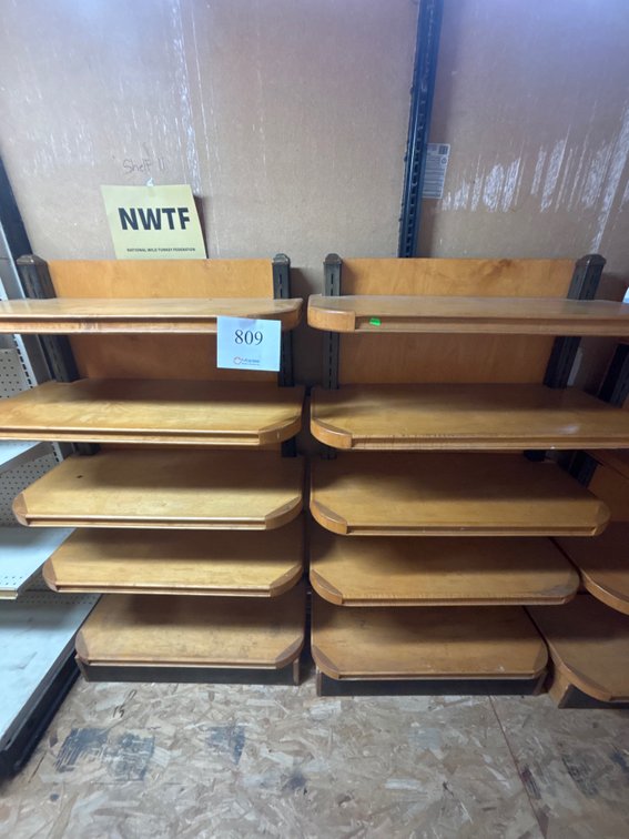(2) Wooden Display Shelving