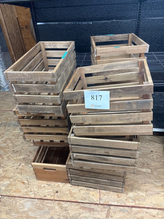 (8) Wooden Crates