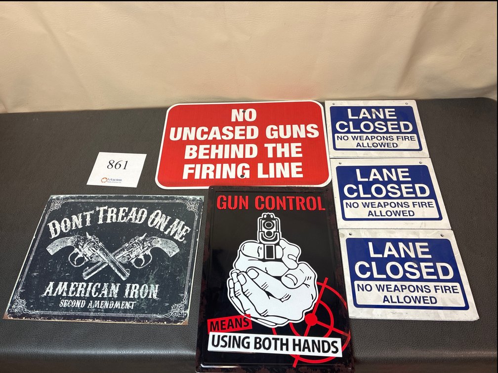 (6) Gun Signs
