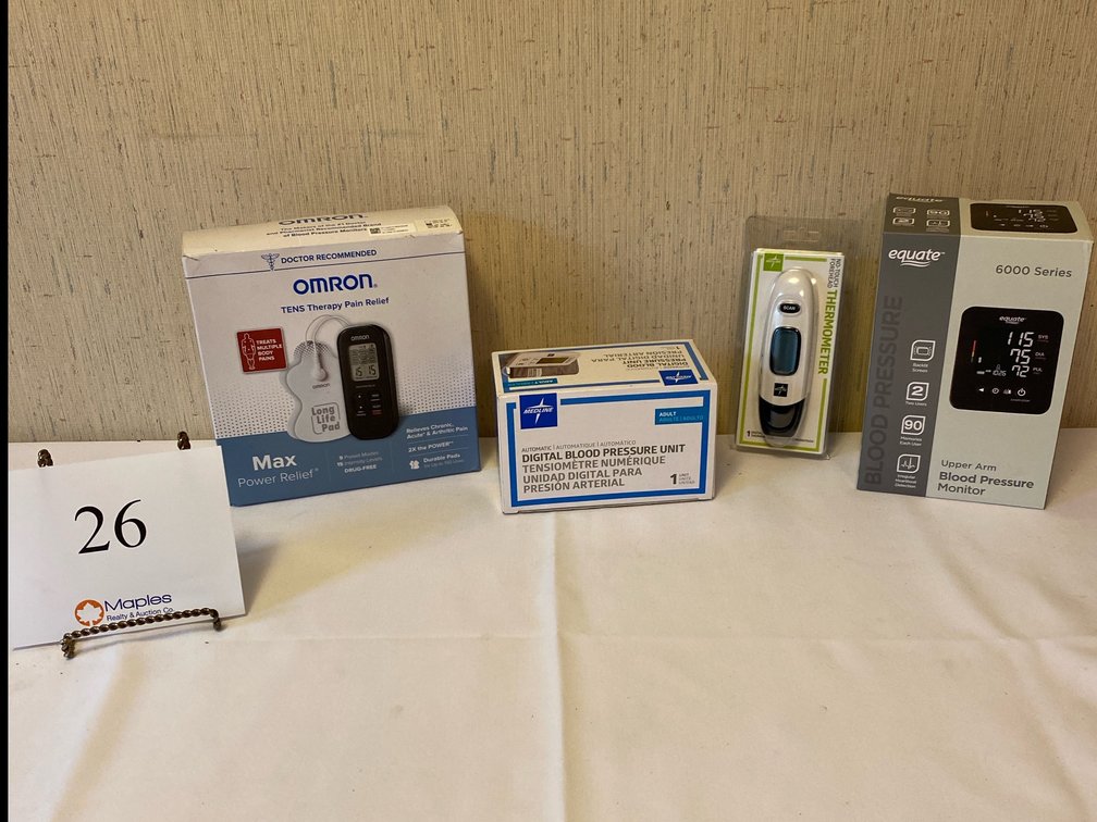 Blood Pressure Monitors, Thermometer, Tens Therapy