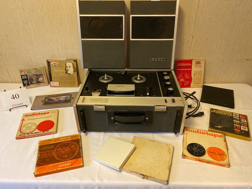 Sony Audio 530 Sterecorder and Audio Tapes