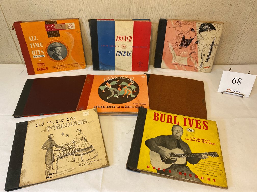  BOOKS OF VARIOUS 10” RECORDS