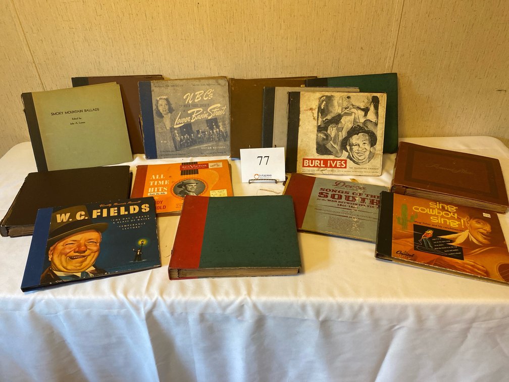  BOOKS OF VARIOUS 10” RECORDS