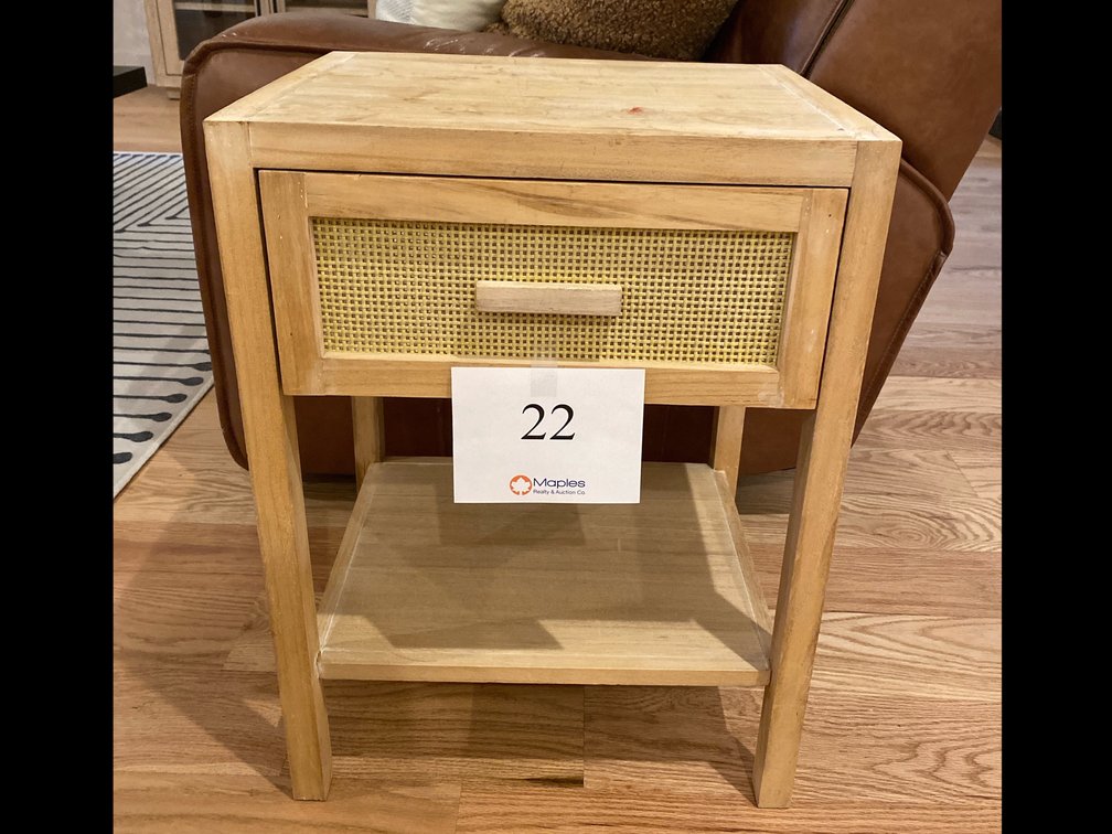 SIDE TABLE 24”H x 18”W x 14.5”D