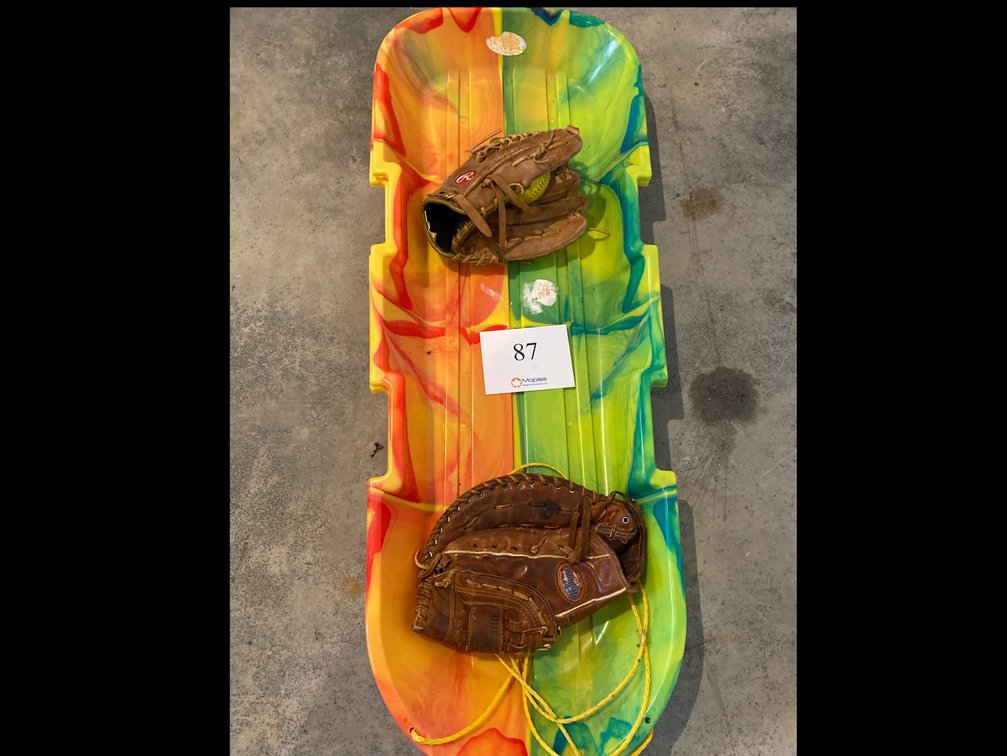 CATCHERS MITT, GLOVE, SLED