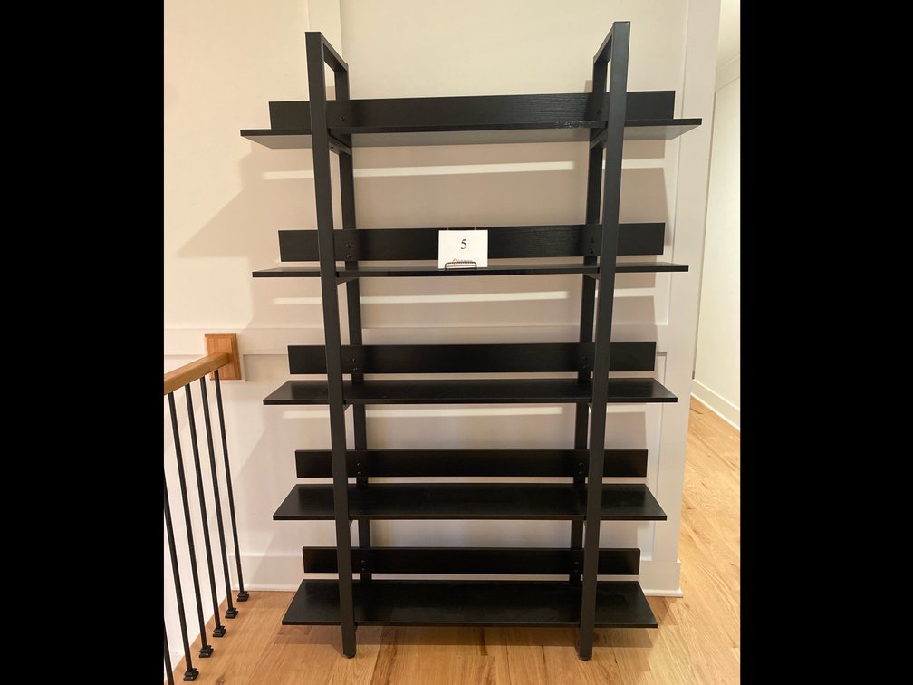 BLACK SHELF 72”H x 48”W x 12” D