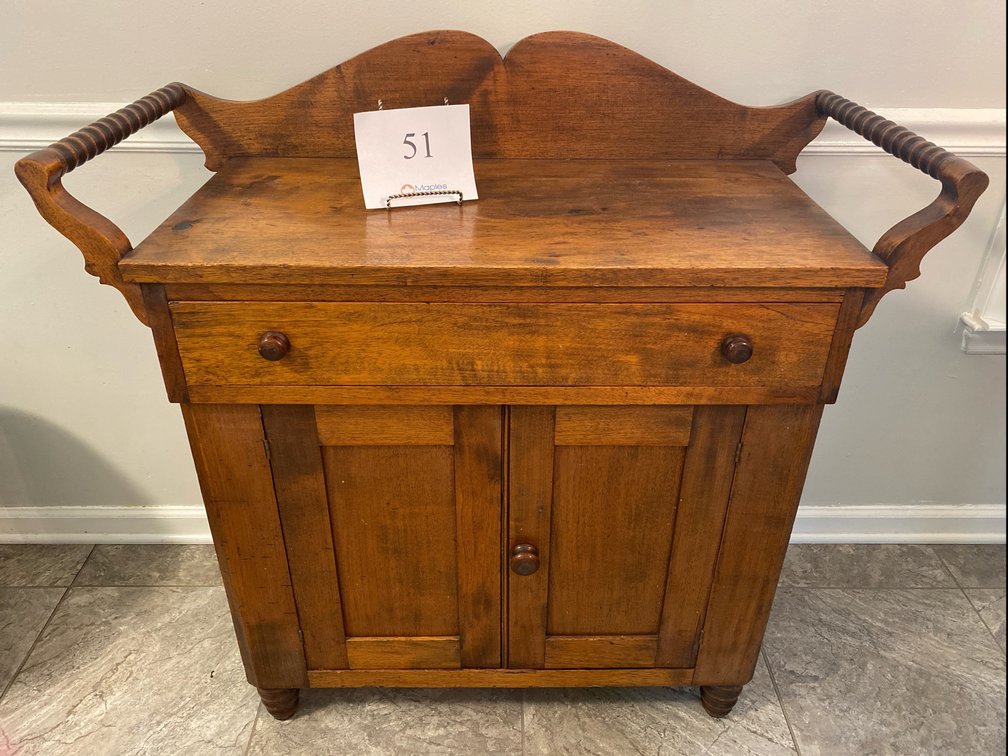 ANTIQUE WASH STAND 37”Hx 37”Wx 16”D 