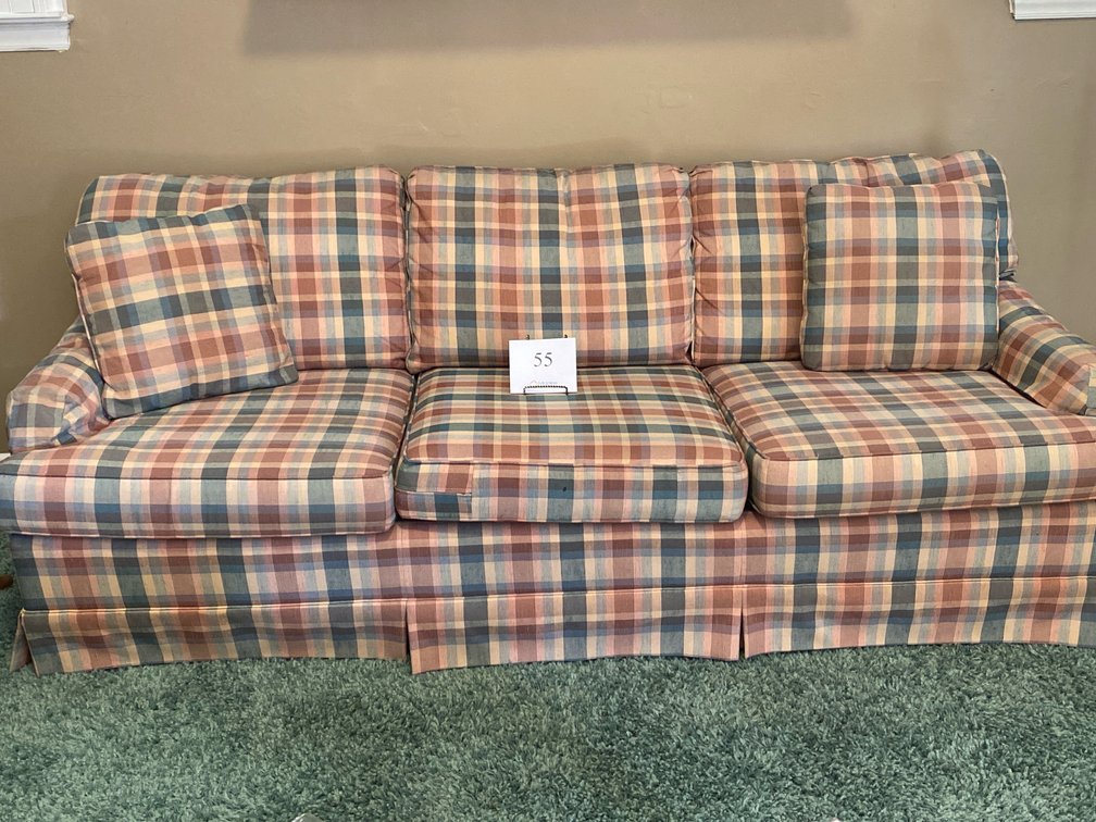 PLAID SOFA 84” L