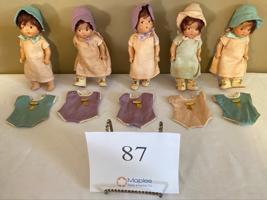 MADAME ALEXANDER THE DIONNE QUINTUPLET DOLLS 
