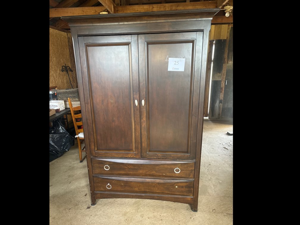 Large Wooden Entertainment Center