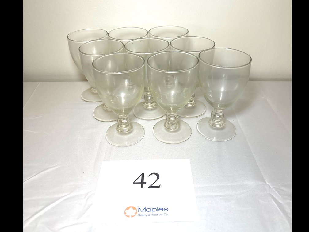 Set of 9 Glass Cups