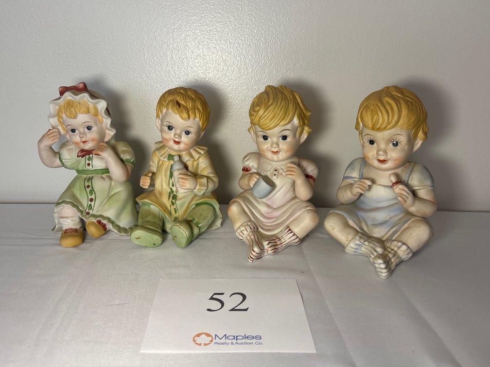 Vintage Bisque Piano Babies Set