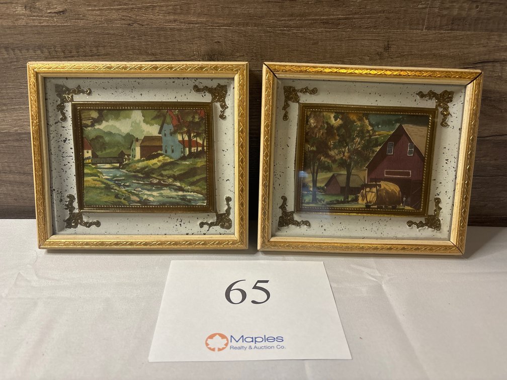 Small Framed Farmhouse Paintings