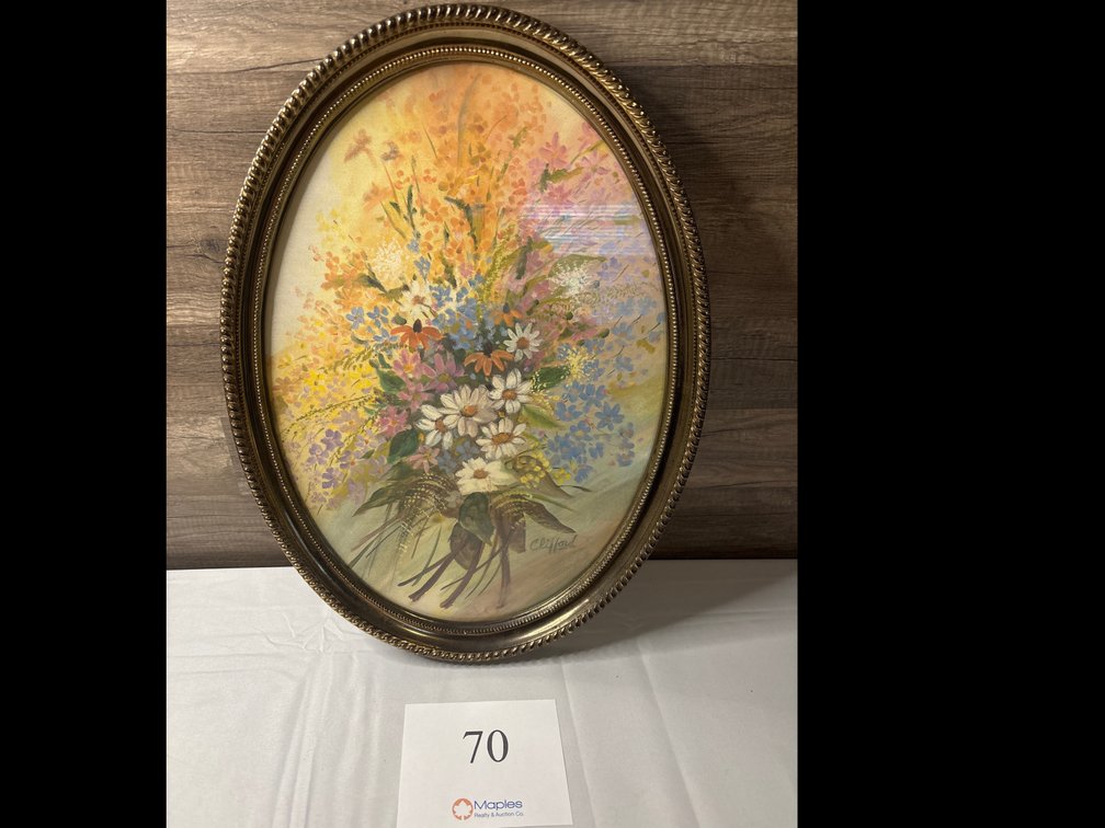 Framed Floral Painting