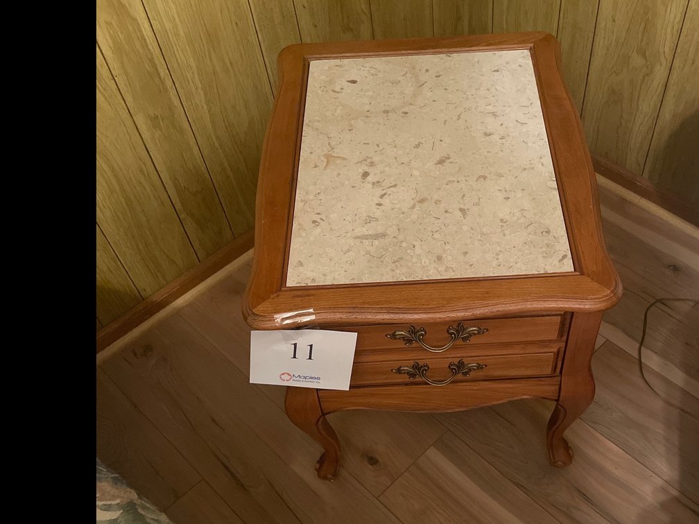 Marble Top Side Table 