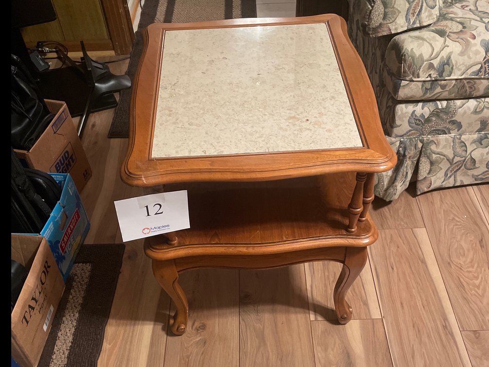 Marble Top Side Table 