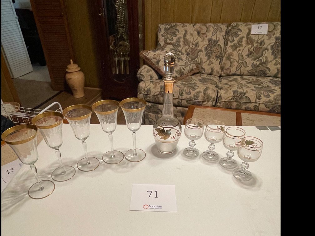 Wine Glasses and Decanter 