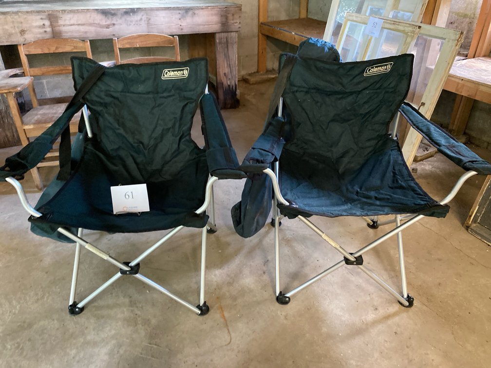 2  COLEMAN FOLDING CHAIRS