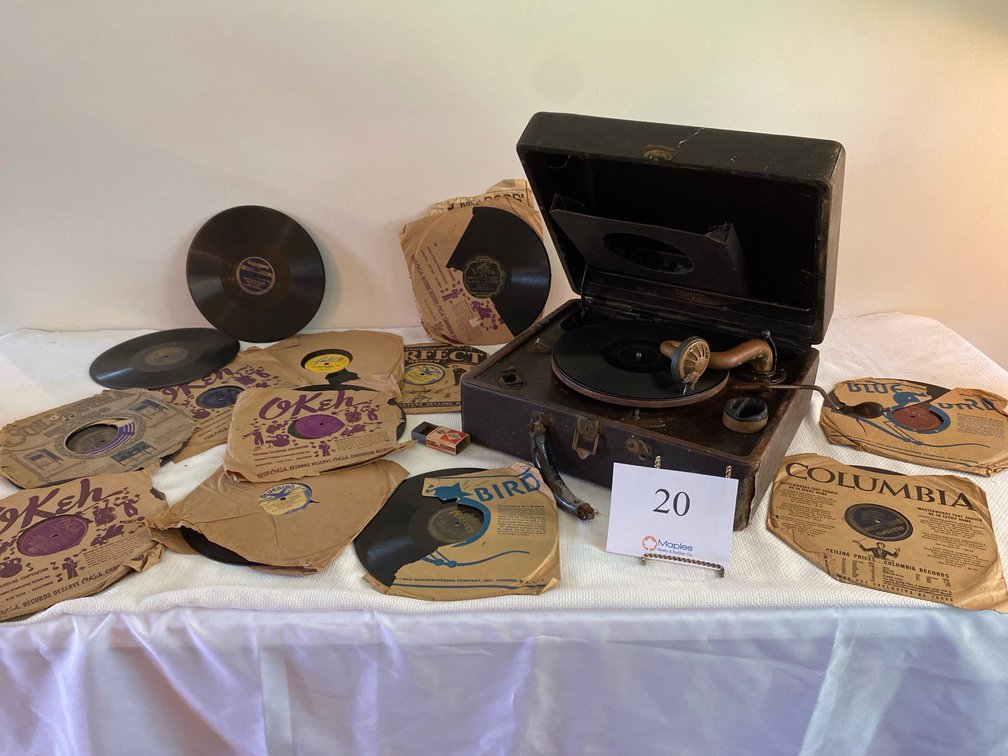 VICTROLA BY VICTOR TALKING COMPANY, VARIOUS 78 RECORDS