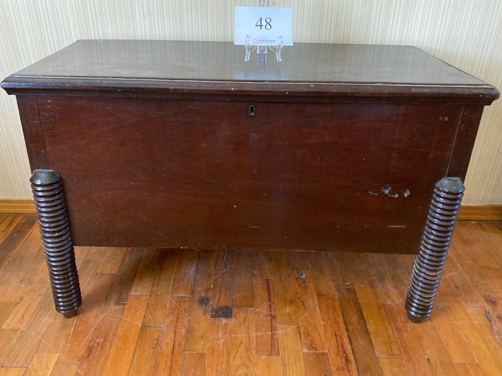 VINTAGE WOODEN CHEST 24”Hx39”Wx18”D