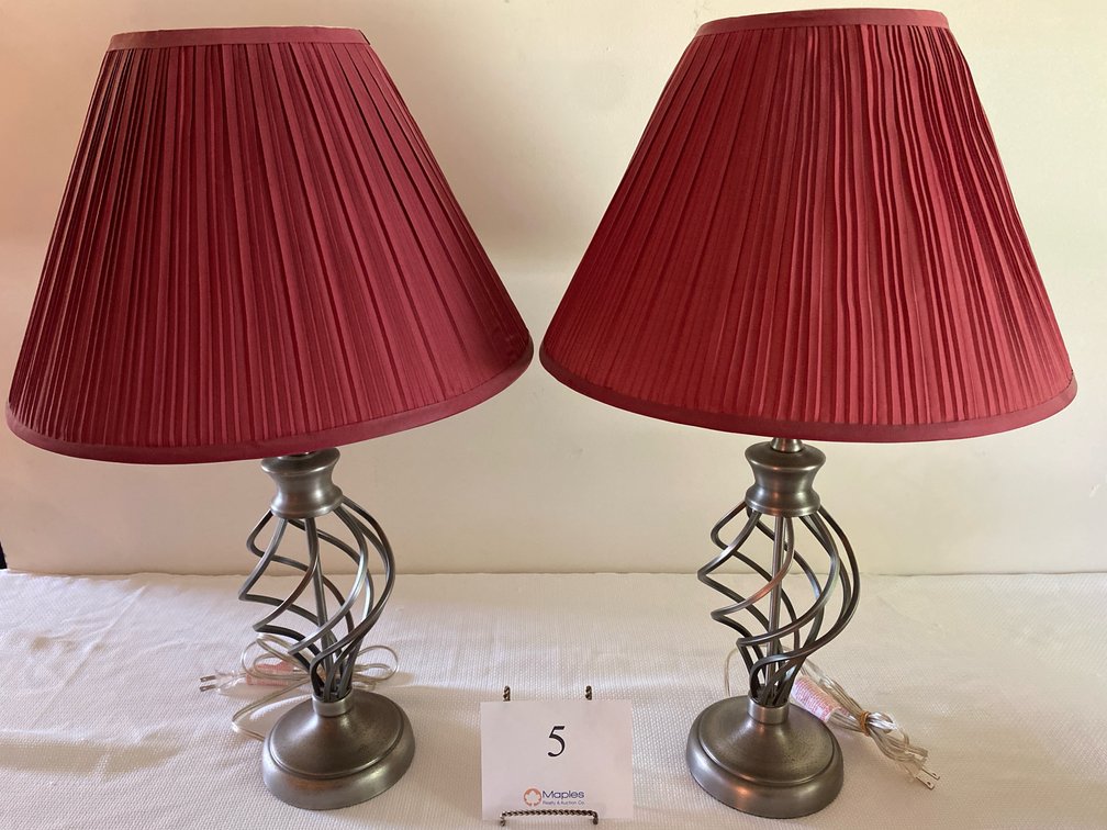 MATCHING TABLE LAMPS  27”H