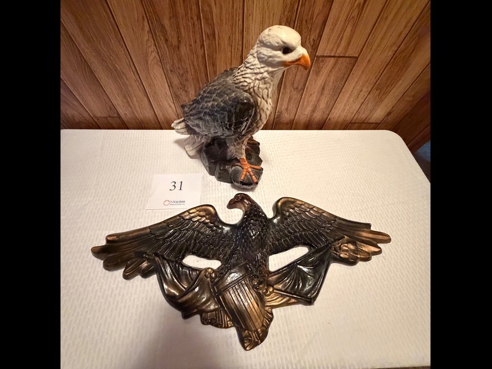 (2) American Eagle Figurines 
