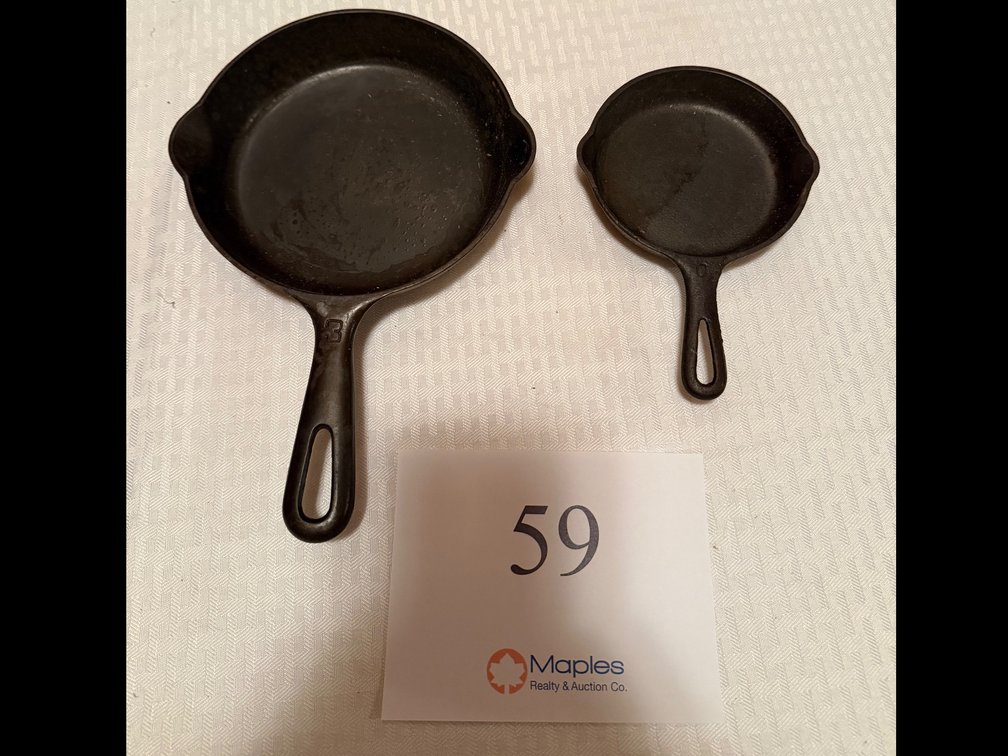 (2) “Griswold” Cast Iron Skillets
