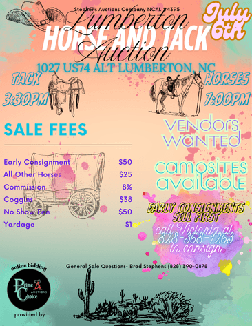 Image for Lumberton Horse and Tack Auction, July 2026
