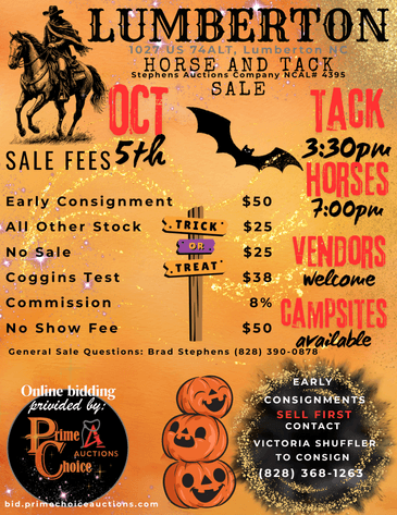 Image for Lumberton Horse and Tack Auction, October 2026