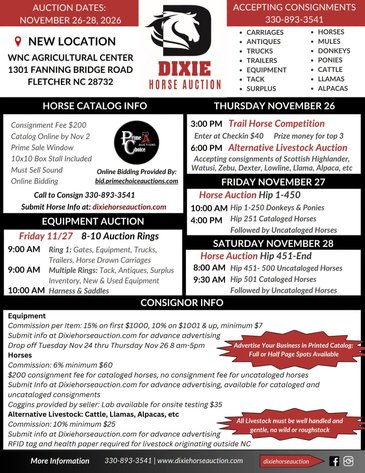 Image for Dixie Horse Auction- Saturday- Day 2